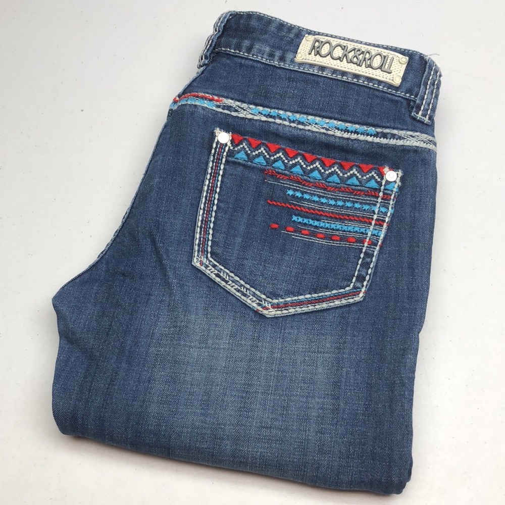 PREMIUM ROCK & ROLL COWGIRL ORIGINAL LOW RISE JEANS 29x34 ⭐️